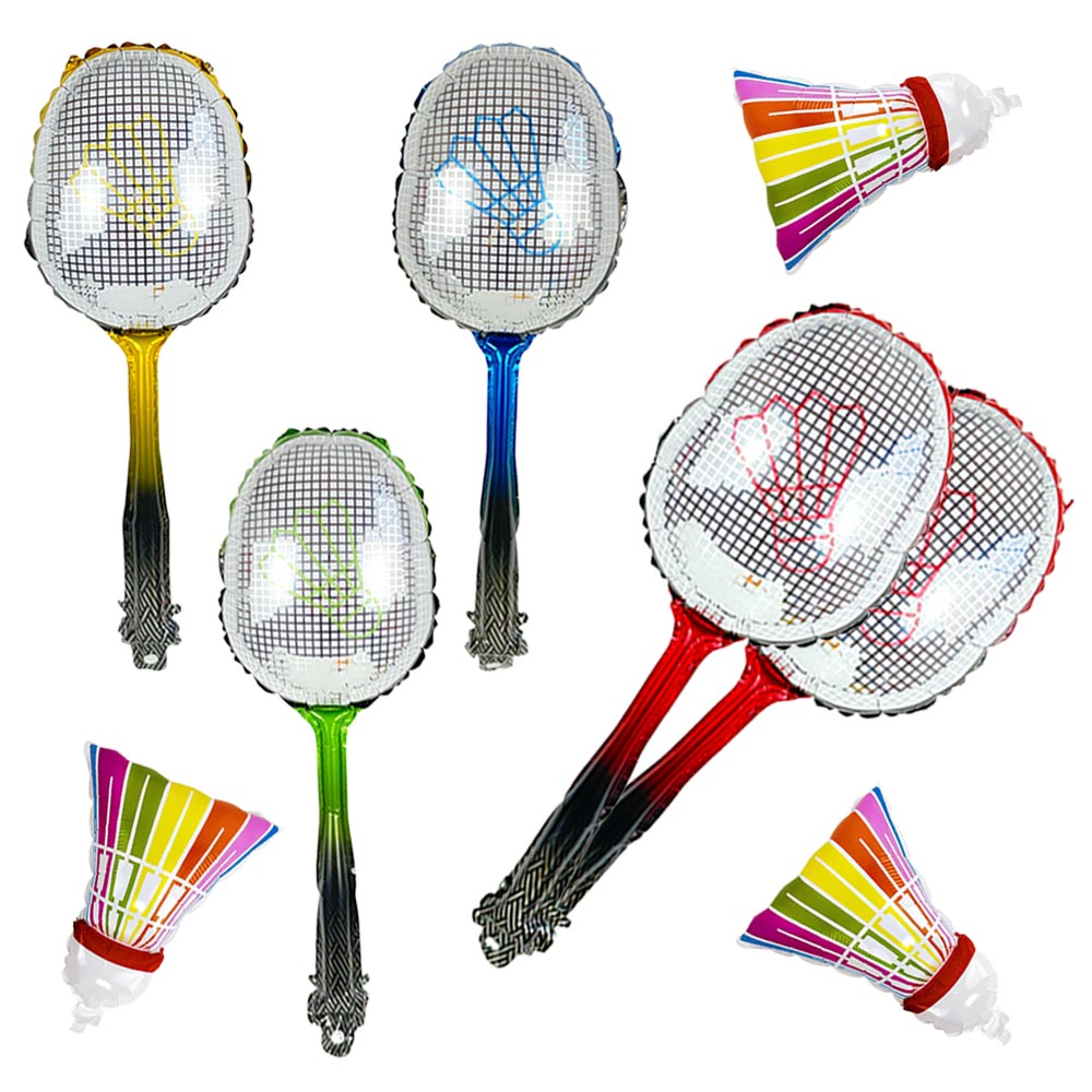Badminton Shuttlecock - Badminton Yeşil Kırmızı Mavi Altın Raket